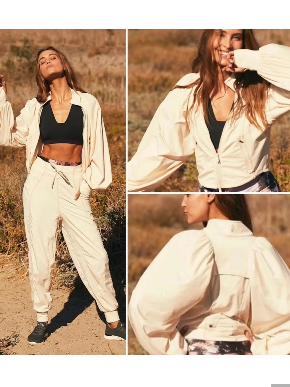 Free People Movement Color Me Happy jacket features distinct balloon sleeves  M